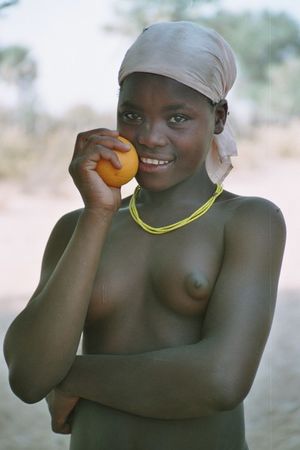 Image: Nam04 179 - Himba girl on the way