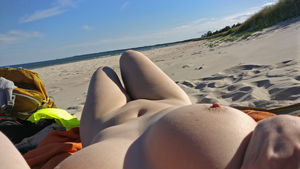 Beach nude Taningstockings nude