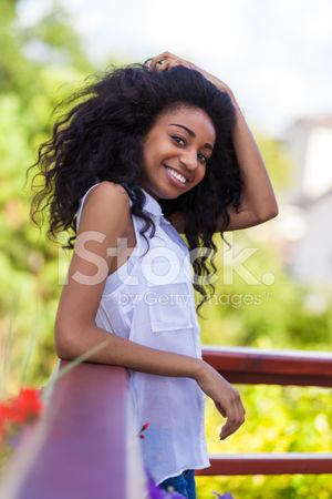 Outdoor Portrait of A Teenage Black Girl