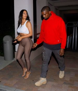 KIM KARDASHIAN and Kanye West Out in