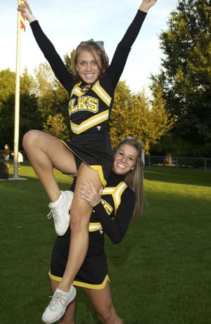 #cheer high school cheerleading pose..