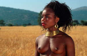brown girl ebony outdoor nature NSFW..